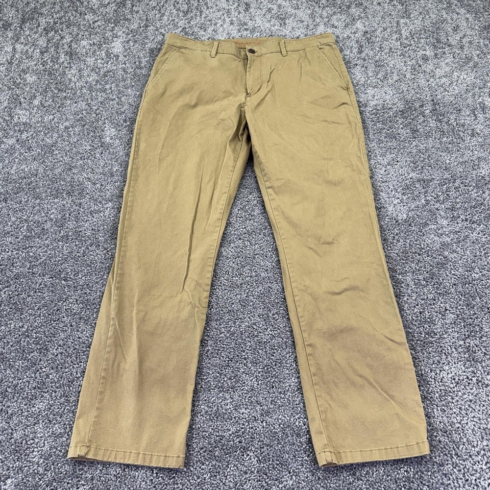 Weatherproof Vintage Pants Mens 36x32 Beige Chino Straight Stretch Casual City